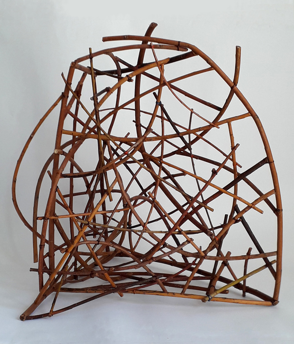 Sculpture d'Anne Mangeot en branches.